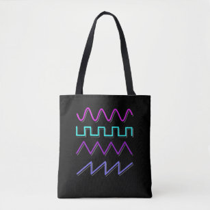 Synthesizer Waveform Synth Rave Analog Music Tote Bag