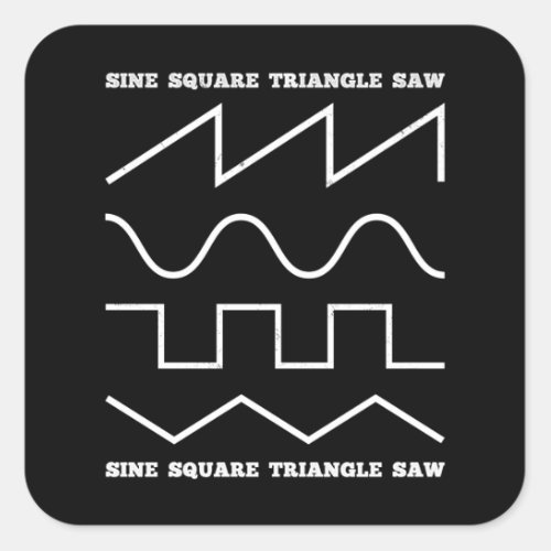 Synthesizer Waveform Synth Vintage Analog Square Sticker