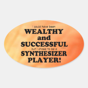 Synthesizer Wealthy & Successful Oval Sticker