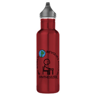 Synthesizer - World Revolves Around Stainless Stee Stainless Steel Water Bottle