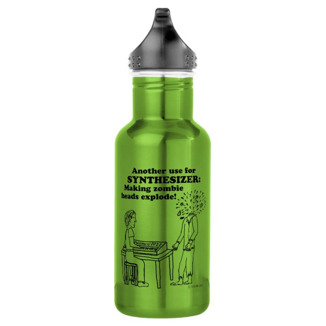 Synthesizer Zombie Explode Stainless Steel Water Bottle (Right)
