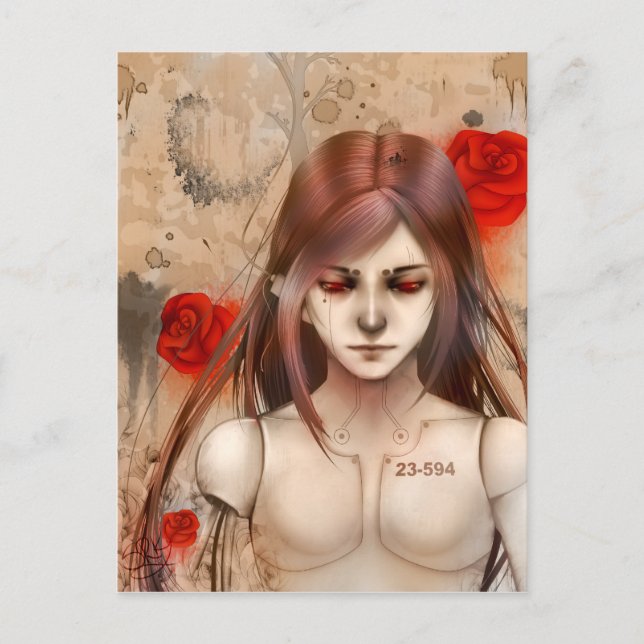 Synthetic Beauty Red version Postcard (Front)