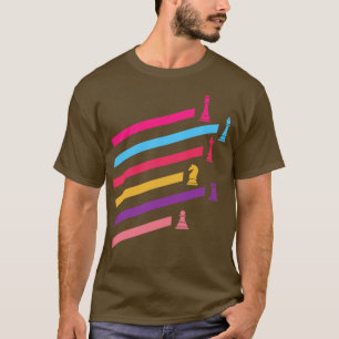 Synthwave 80s Chess Pieces T-Shirt