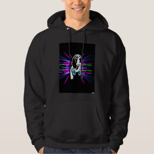 Synthwave Beagle with headphones Hoodie