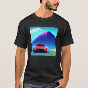 Synthwave car outrun retrowave futuresynth sci fi T-Shirt