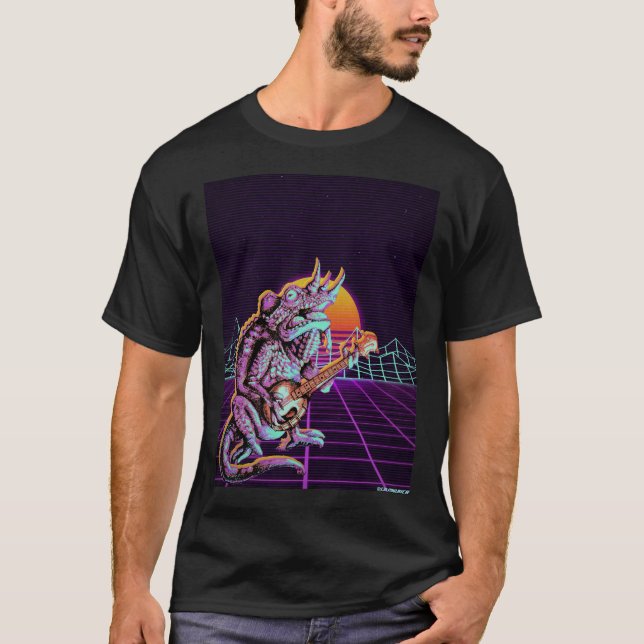 Synthwave Chameleon T-Shirt (Front)