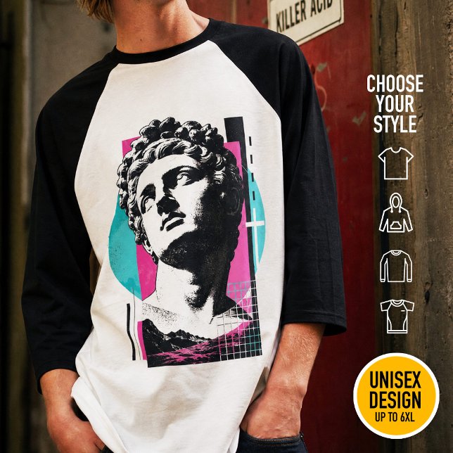 Synthwave Colossians Modern Christian Retro Grid T-Shirt (Heavyweight Streetwear Christian T-Shirts & available oversize 3XL, 4XL, 5XL, 6XL. Choose your style)