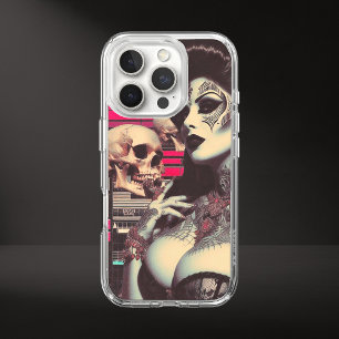 Synthwave Creepy Pin-up iPhone 16 Pro Case