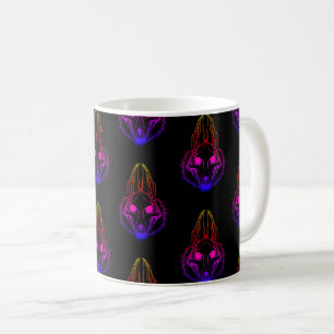 Synthwave Jackals Skull Coffee Mug