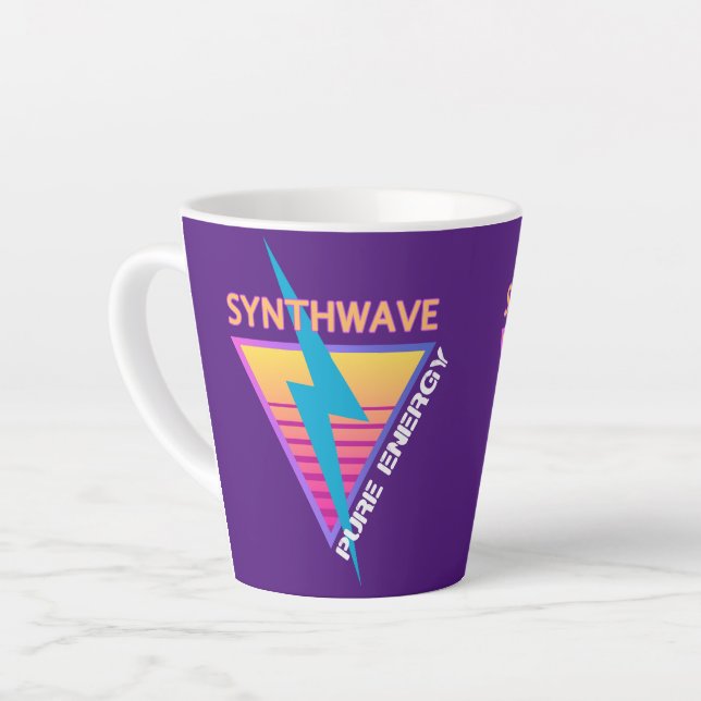 Synthwave Latte Mug (Left Angle)