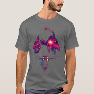 Synthwave Man Retro Car City Vaporwave 90s family  T-Shirt