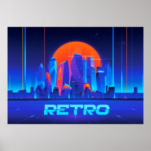 Synthwave Neon City _ Retrowave Poster