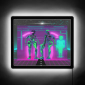 Synthwave Neon Robotic Graphic LED Sign (Front)