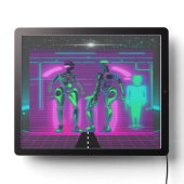 Synthwave Neon Robotic Graphic LED Sign (Lights Off)