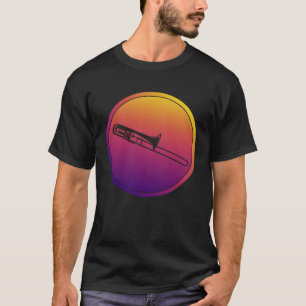 Synthwave Orchestra Instrument Retrowave Trombone T-Shirt
