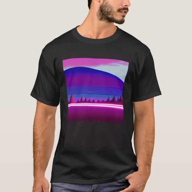 Synthwave outrun retrowave futuresynth sci fi  49 T-Shirt (Front)