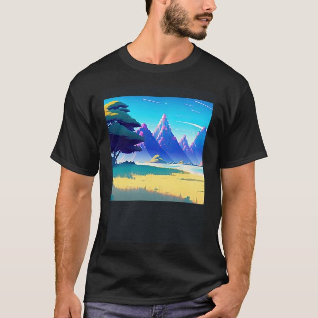 Synthwave outrun retrowave futuresynth sci fi  53 T-Shirt (Front)