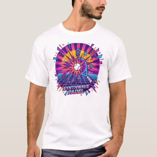 Synthwave Padel Retro Vector Illustration T-Shirt