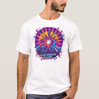 Synthwave Padel Retro Vector Illustration T-Shirt