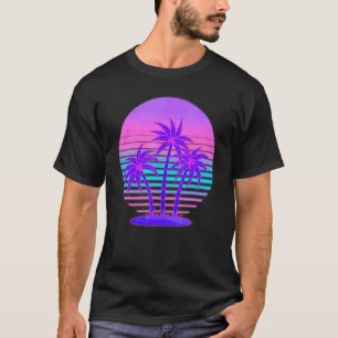 Synthwave Palm Trees Retro 80s Vaporwave Tropical T-Shirt
