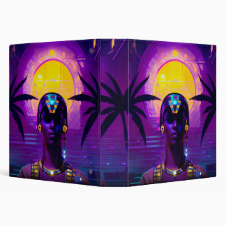 Synthwave Pharaoh 3 Ring Binder