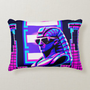 Synthwave Pharaoh Accent Pillow