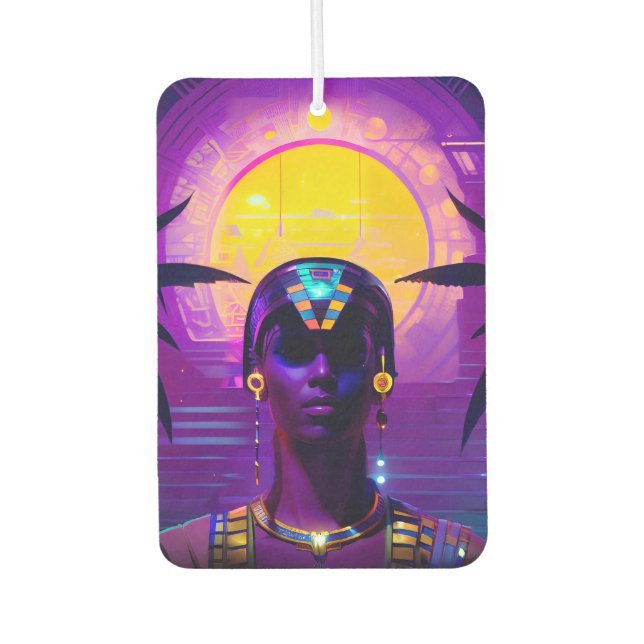 Synthwave Pharaoh Air Freshener (Front)