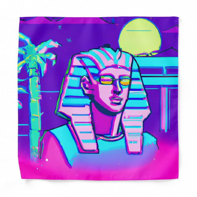 Synthwave Pharaoh Bandana (Front)