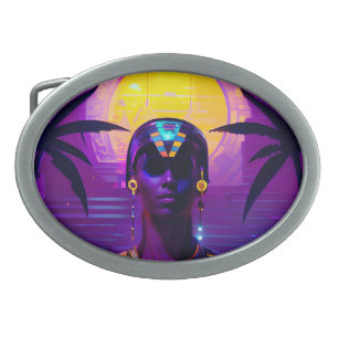 Synthwave Pharaoh Belt Buckle