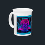 Synthwave Pharaoh Beverage Pitcher<br><div class="desc">Artwork by: Brady Arnold.</div>