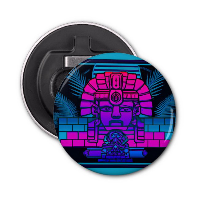 Synthwave Pharaoh Bottle Opener (Front)