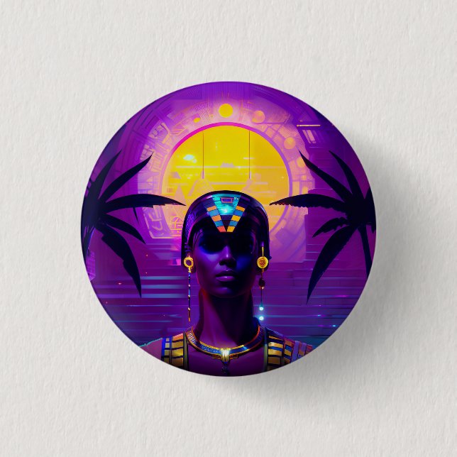 Synthwave Pharaoh Button (Front)