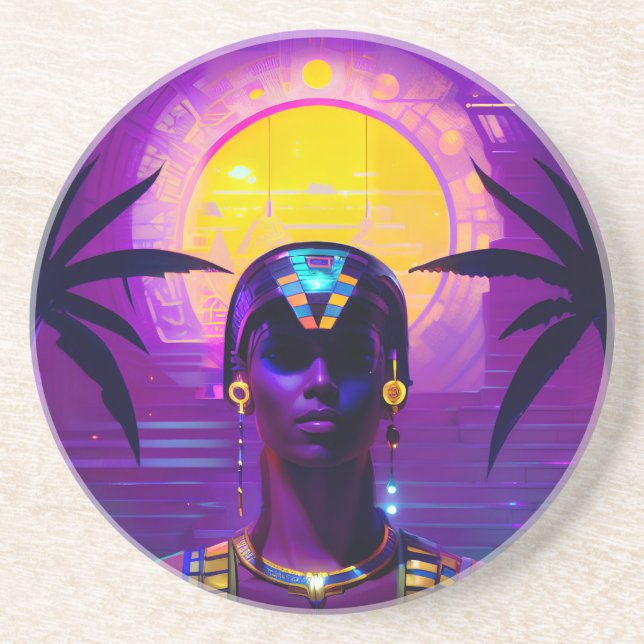 Synthwave Pharaoh Coaster (Front)