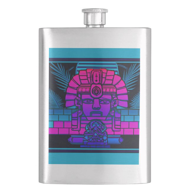 Synthwave Pharaoh Flask (Front)