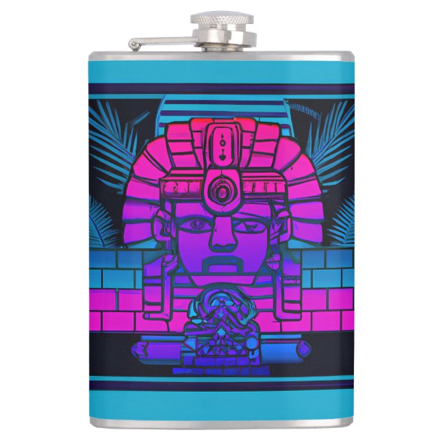 Synthwave Pharaoh Flask (Front)