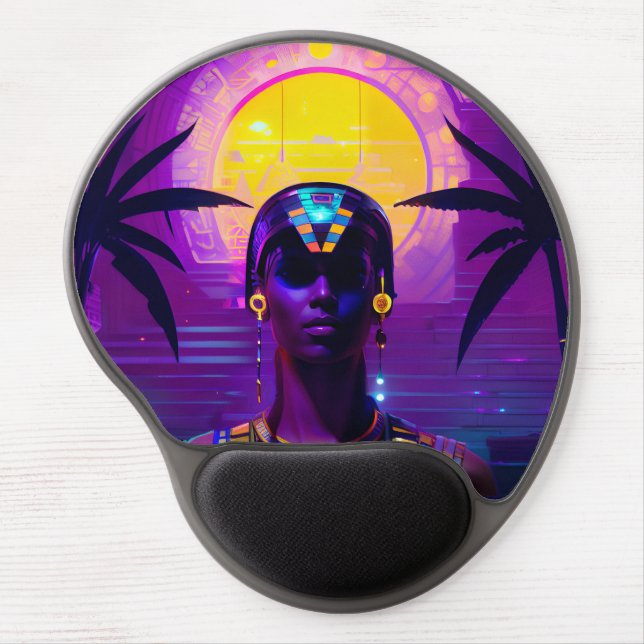 Synthwave Pharaoh Gel Mouse Pad (Front)