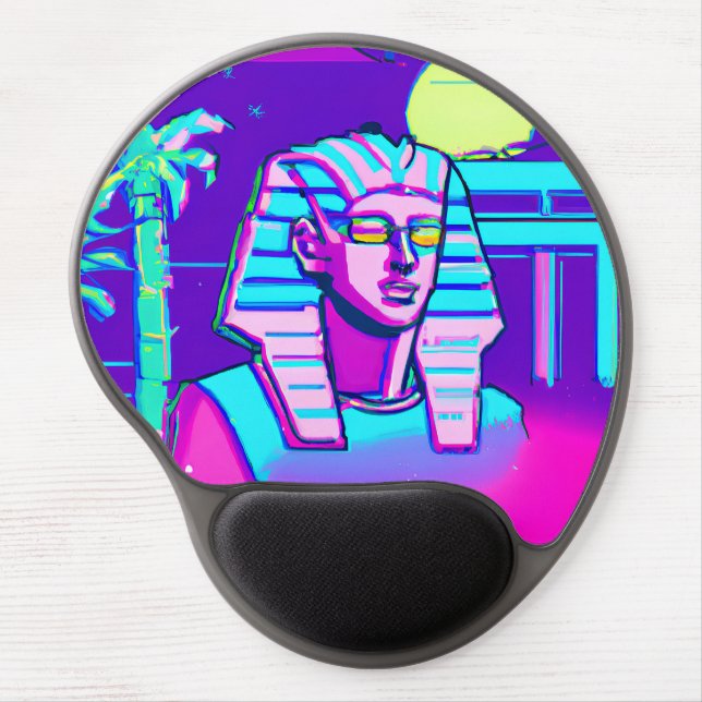Synthwave Pharaoh Gel Mouse Pad (Front)