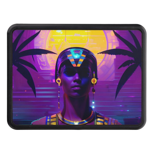 Synthwave Pharaoh Hitch Cover (Front)