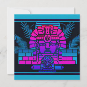 Synthwave Pharaoh Invitation