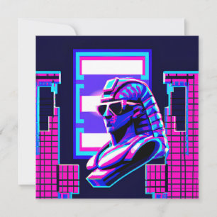 Synthwave Pharaoh Invitation