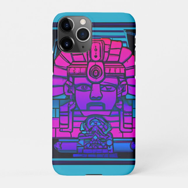 Synthwave Pharaoh iPhone Case (Back)