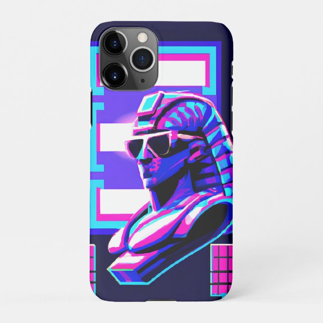 Synthwave Pharaoh iPhone Case (Back)