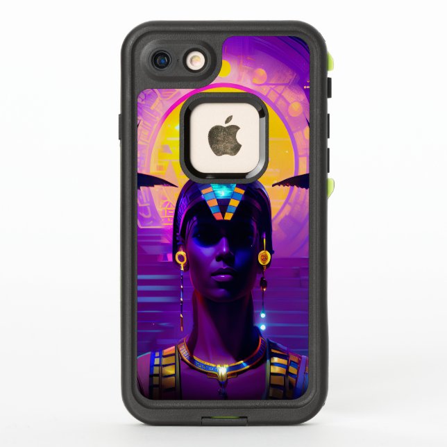 Synthwave Pharaoh LifeProof iPhone Case (Back)