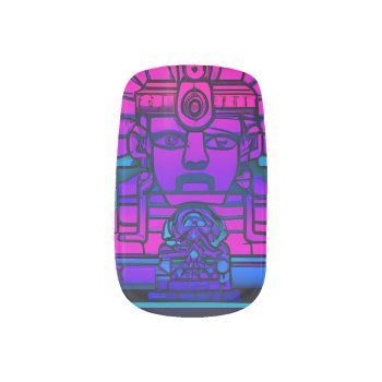 Synthwave Pharaoh Minx Nail Art by spiritswitchboard at Zazzle