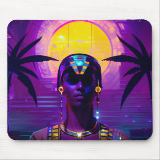 Synthwave Pharaoh Mouse Pad