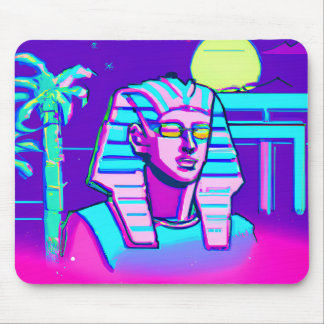 Synthwave Pharaoh Mouse Pad