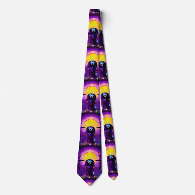Synthwave Pharaoh Neck Tie (Front)