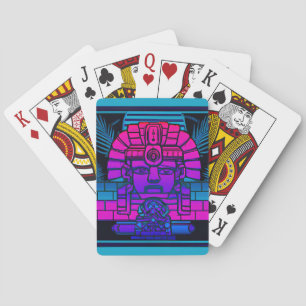 Synthwave Pharaoh Poker Cards