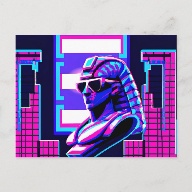 Synthwave Pharaoh Postcard (Front)