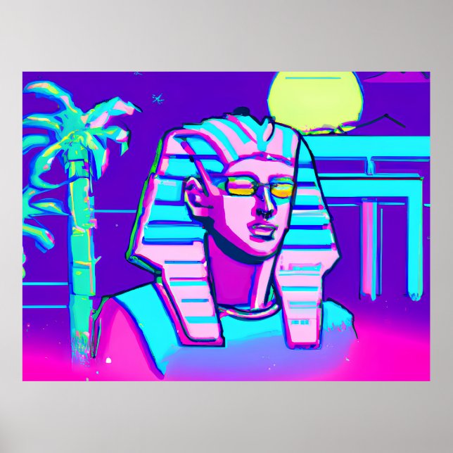 Synthwave Pharaoh Poster (Front)